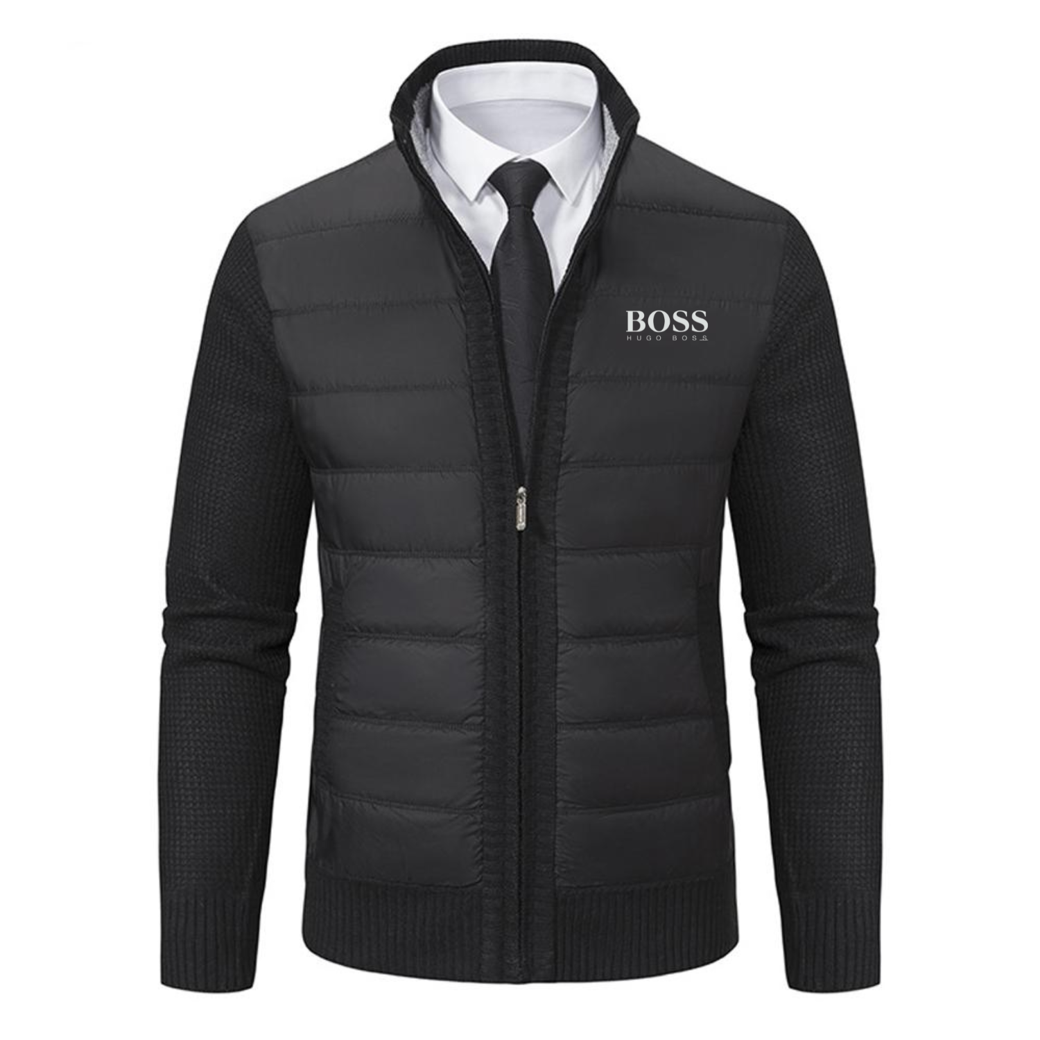 Gefütterte Strickjacke für Herren