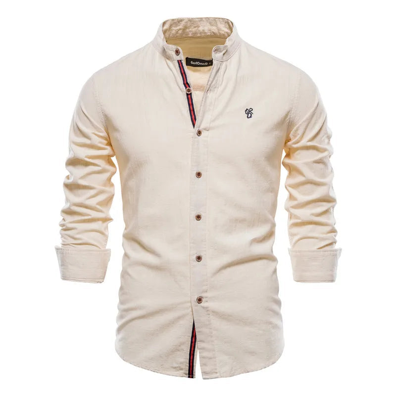 Slim-Fit Businesshemd – Mandarinkragen