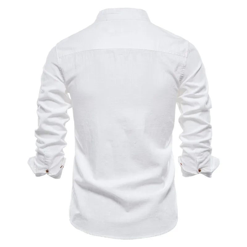 Slim-Fit Businesshemd – Mandarinkragen